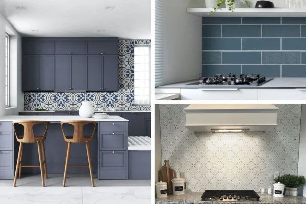 Durable backsplash tile protects kitchen walls and delivers statement surfaces.