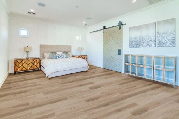 Premium porcelain tile delivers strength, water resistance, and enduring elegance.